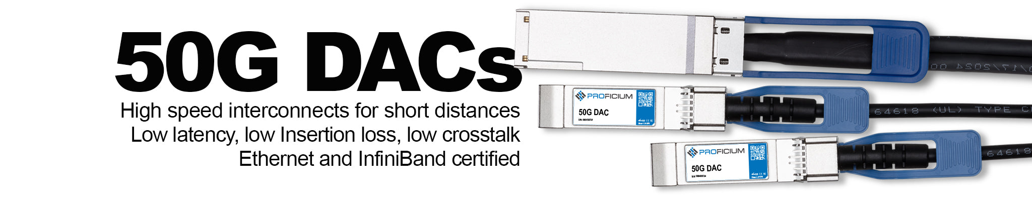 50G QSFP28 and SFP56 DACs