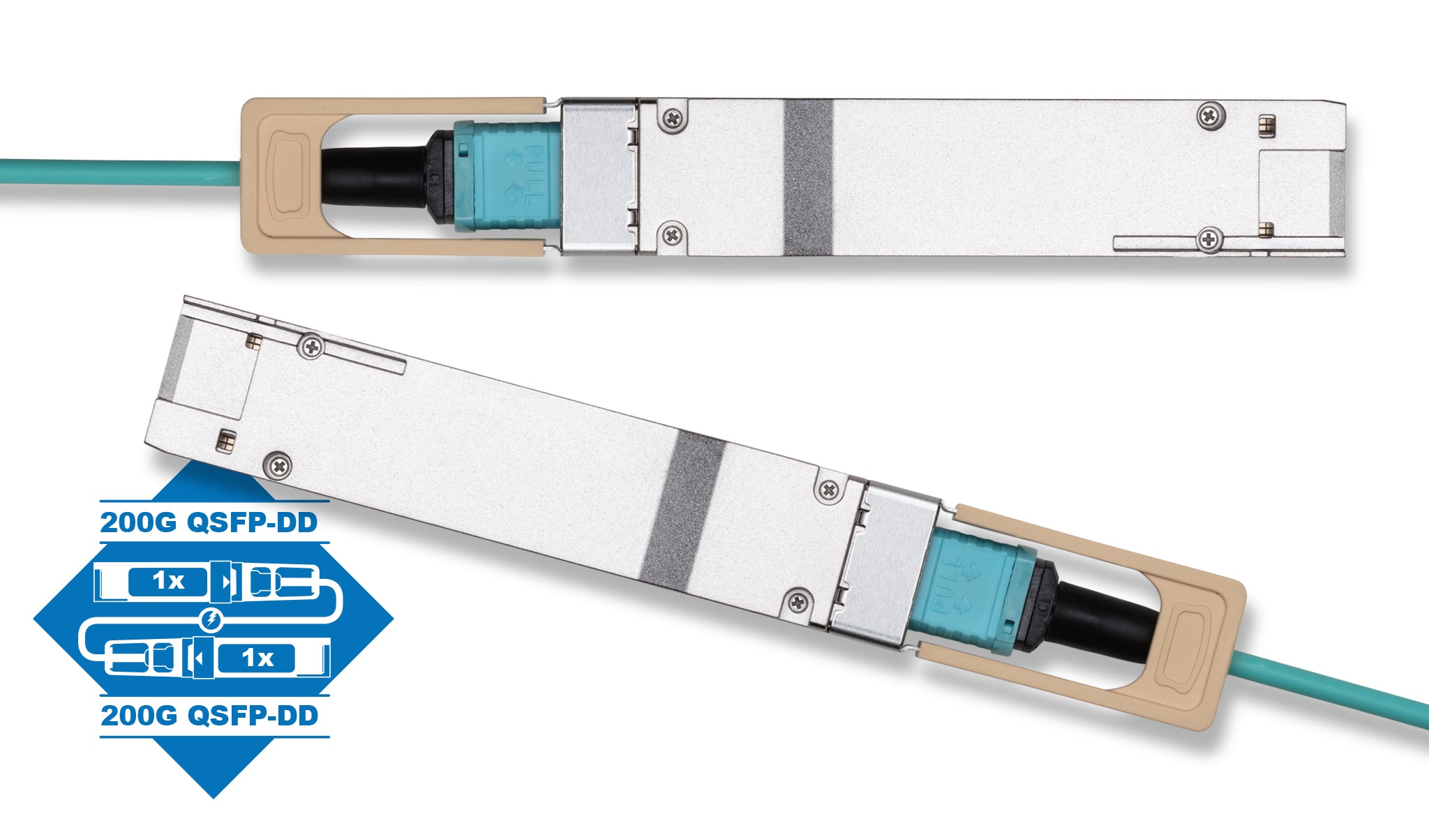 Dell 470-ACXX Compatible 200GBase AOC QSFP-DD to QSFP-DD MMF LSZH Active Optical Cable