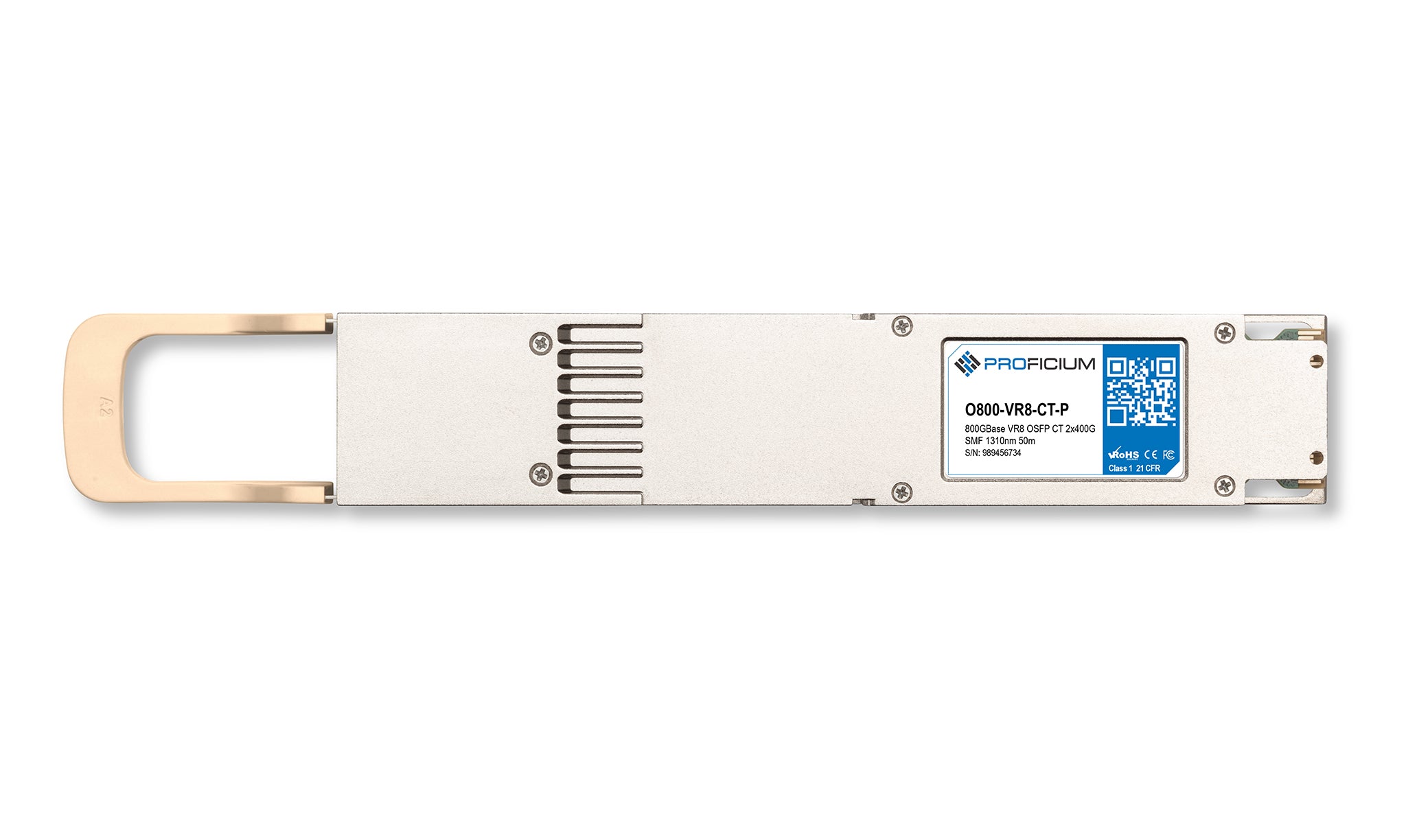 MSA Compliant 800GBASE-VR8 OSFP Closed Top 2x400G SMF 1310nm 50m Transceiver