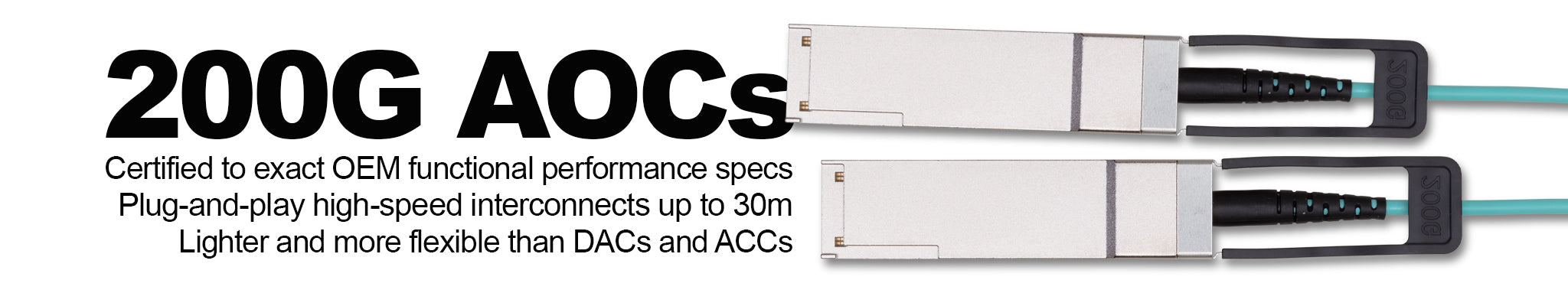 200G QSFP-DD and QSFP56 AOCs