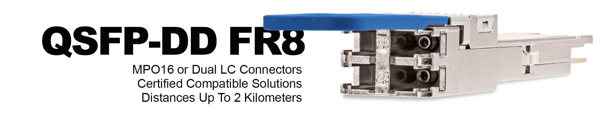 QSFP-DD FR8 optical transceivers banner