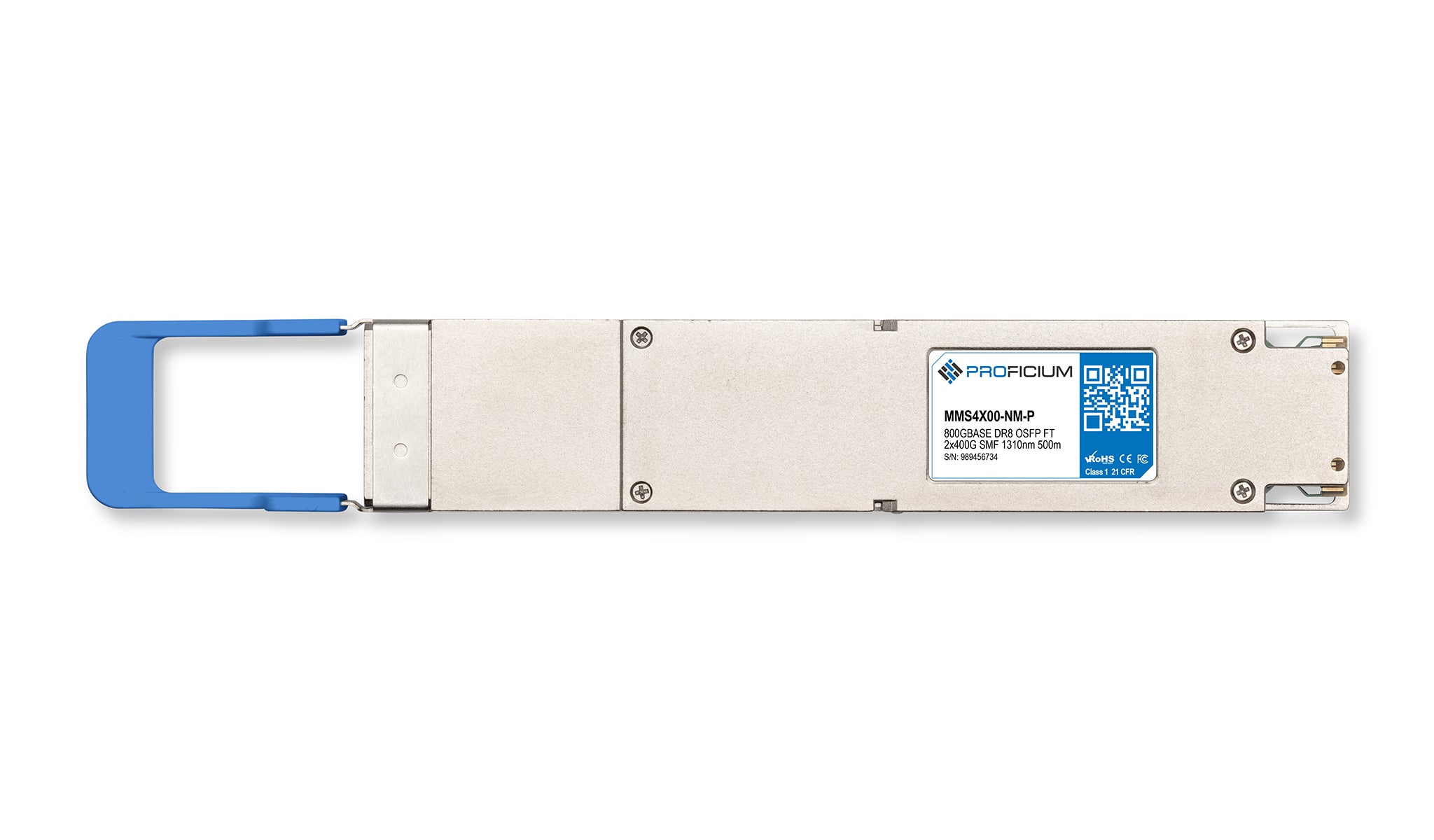 Nvidia MMS4X00-NX Compatible 800GBASE-DR8 OSFP Finned Top 2x400G SMF 1310nm 500m Transceiver