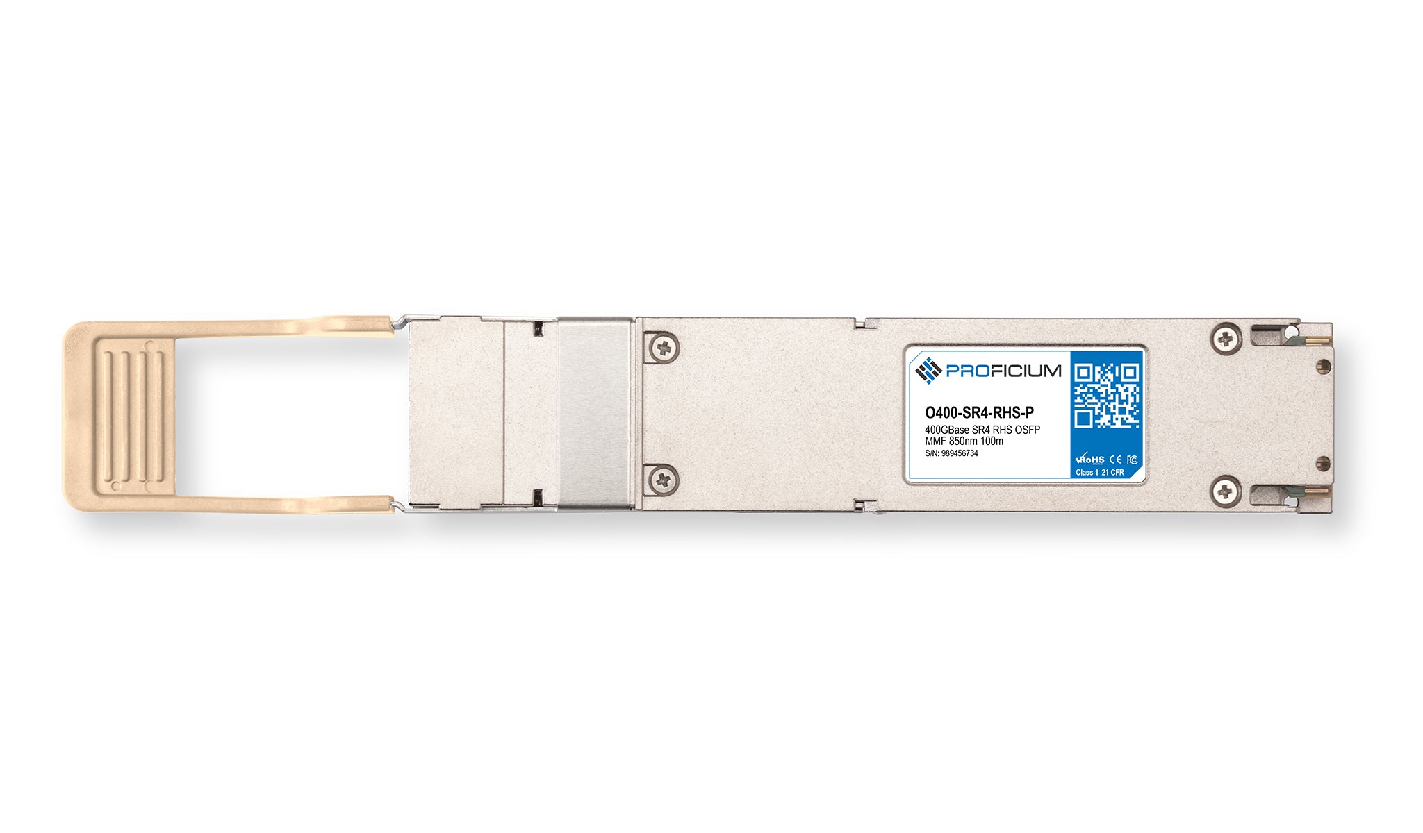 MSA Compliant 400GBase SR4 OSFP Riding Heat Sink MMF 850nm 100m Transceiver