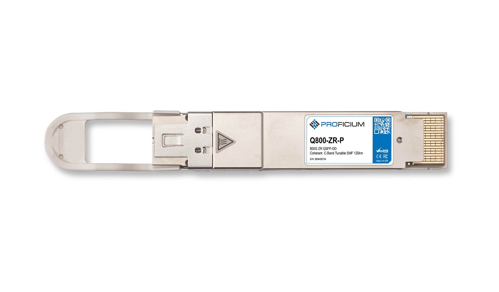 MSA Compliant 800GBase ZR QSFP-DD SMF Coherent C-Band Tunable 120km Transceiver
