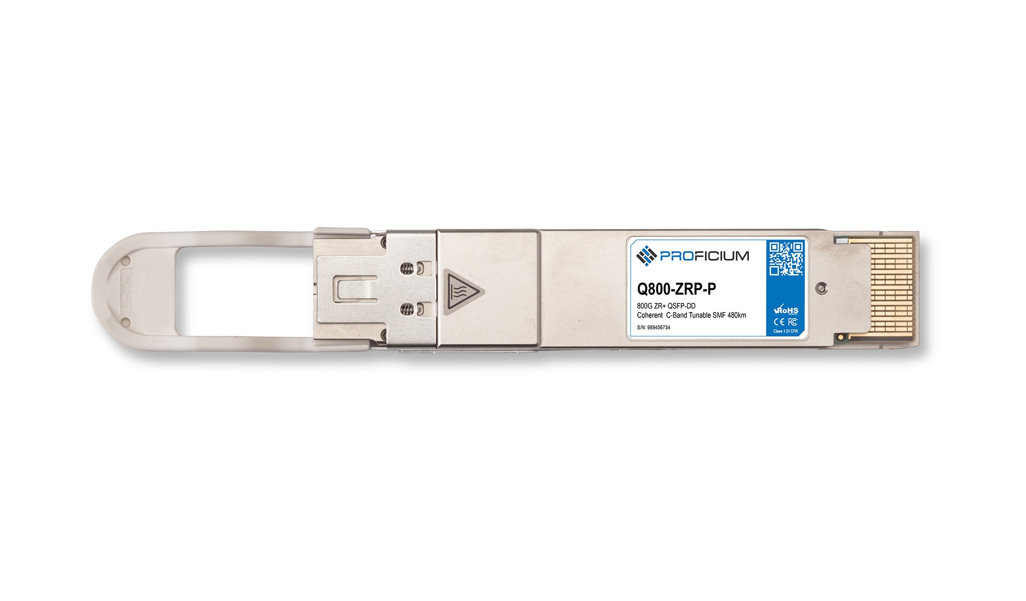 MSA Compliant 800GBase ZR+ QSFP-DD SMF Coherent C-Band Tunable 480km Transceiver