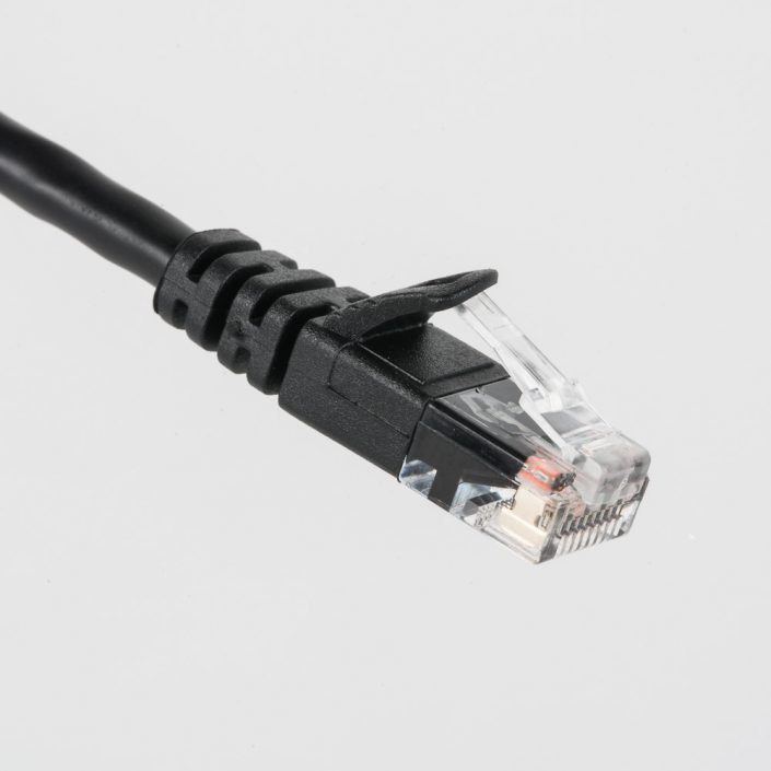 Black Cat5e Patch Cord Molded Booted