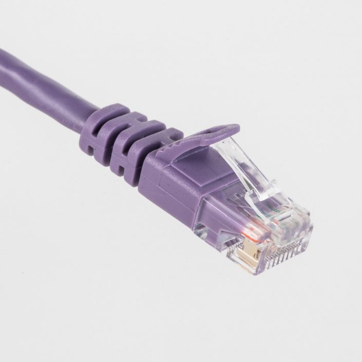 Purple Cat5e Patch Cord Molded Booted