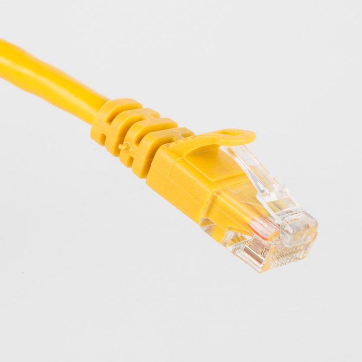 Yellow Cat5e Patch Cord Molded Booted